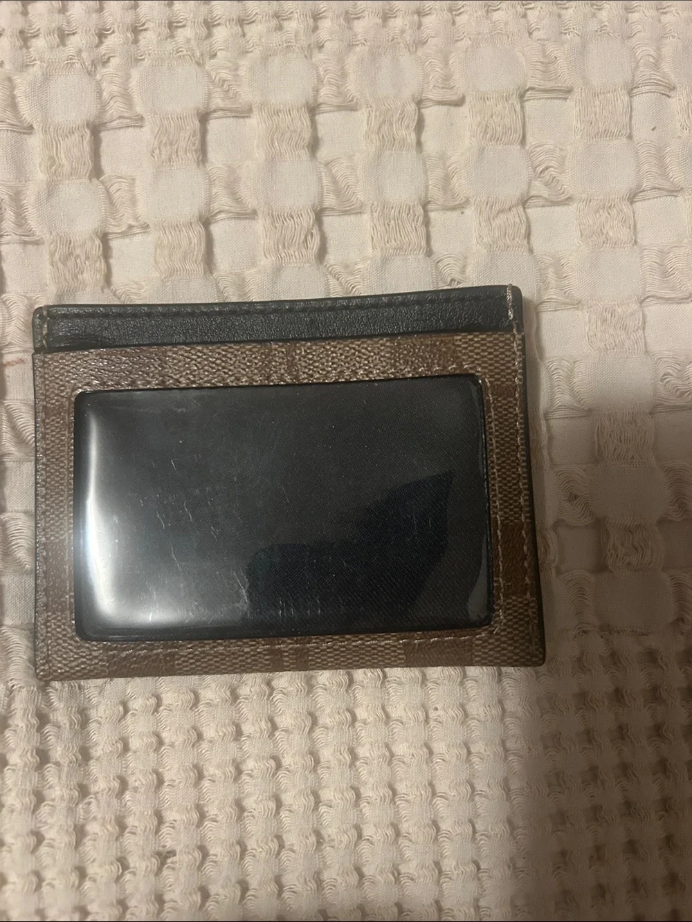 Leather Card Holder in Brown and Black